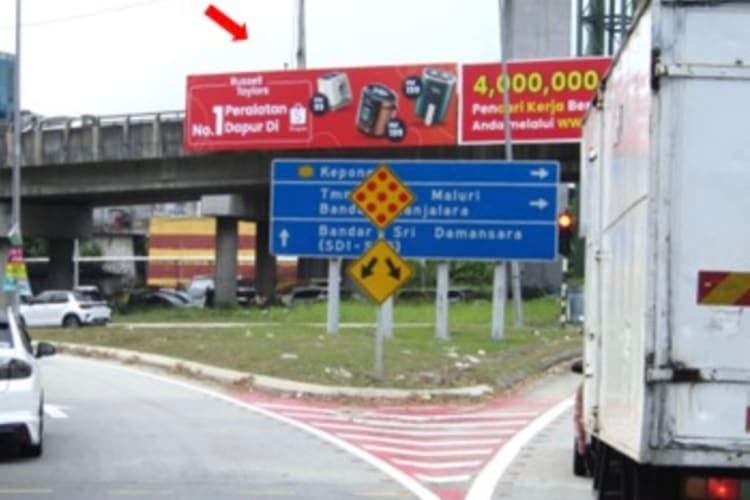 1 Panel Overhead Bridge Billboard at LDP Highway - Bandar Sri Damansara, Selangor (interchange to Sungai Buloh)