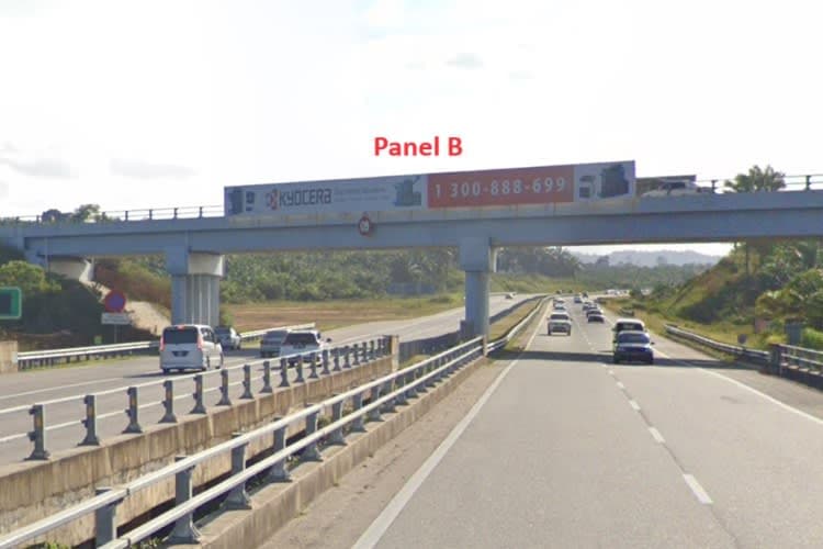 2 Sided Overhead Bridge Billboard at East Coast Expressway KM 301.9, Chukai, Terengganu