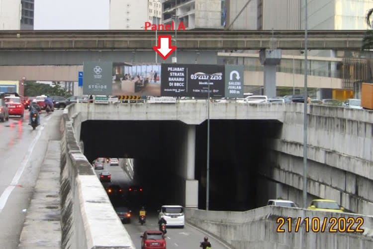 2 Sided Overhead Bridge Billboard at Jalan Pudu, Kuala Lumpur (near Lalaport Bukit Bintang)