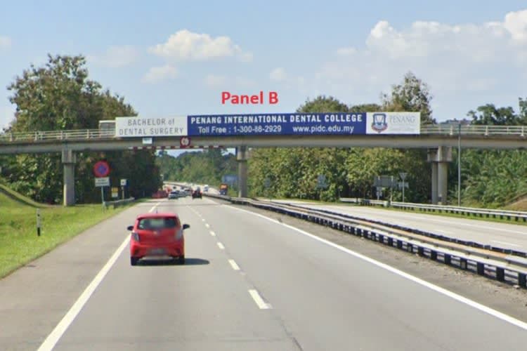 2 Sided Horizontal Overhead Bridge Billboard at NSE Highway KM299.95, Gopeng, Perak