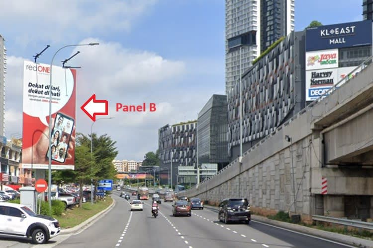 2 Sided Vertical Minipole Billboard at MRR2 Highway KM16.5, Kuala Lumpur (Near Petron Taman Melati and KL East Mall)