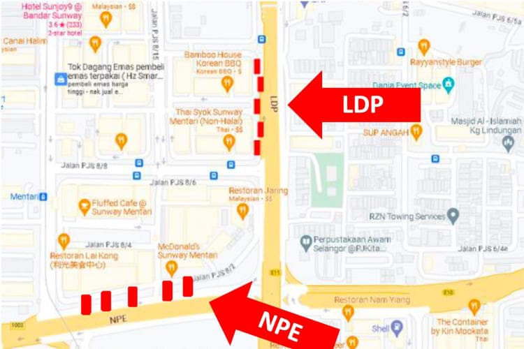 10 Panel Digital Street Bunting Billboard at NPE - LDP, Bandar Sunway, Petaling Jaya, Selangor