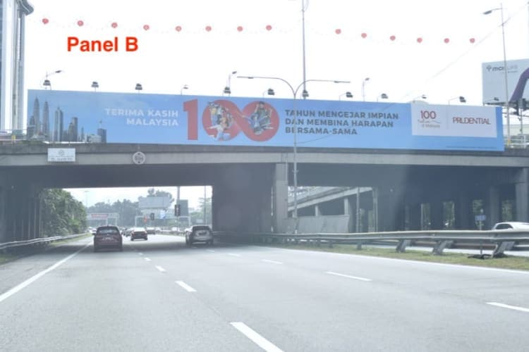2 Sided Overhead Bridge Billboard at Federal Highway, Petaling Jaya, Selangor (near Sheraton & Decathlon PJ)