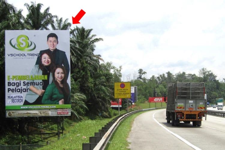 1 Sided Minipole Billboard at NSE KM420.6, Bukit Beruntung, Rawang, Selangor (NB)