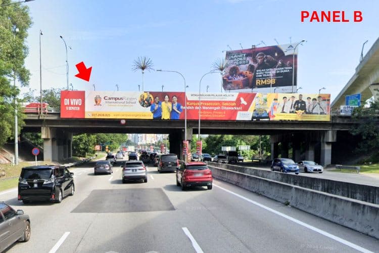 2 Sided Overhead Bridge Billboard at KL-Seremban Expressway, Sungai Besi, Kuala Lumpur (near Wisma Standard Chartered)