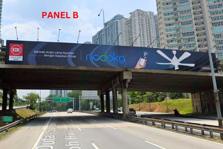 2 Sided Overhead Bridge Billboard at Jalan Duta - Sungai Buloh Highway, Sri Hartamas, Kuala Lumpur (near Plaza Toll Duta)