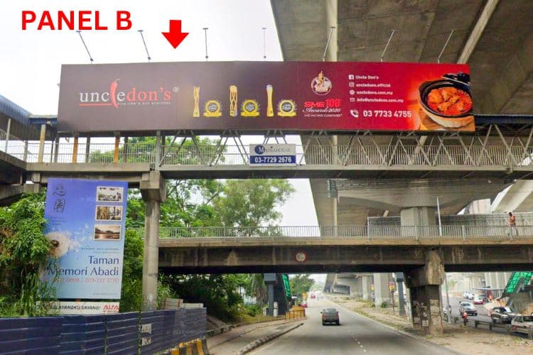 2 Sided Overhead Bridge Billboard at Jalan Kepong, Kuala Lumpur (next to Kepong Sentral Commuter Station