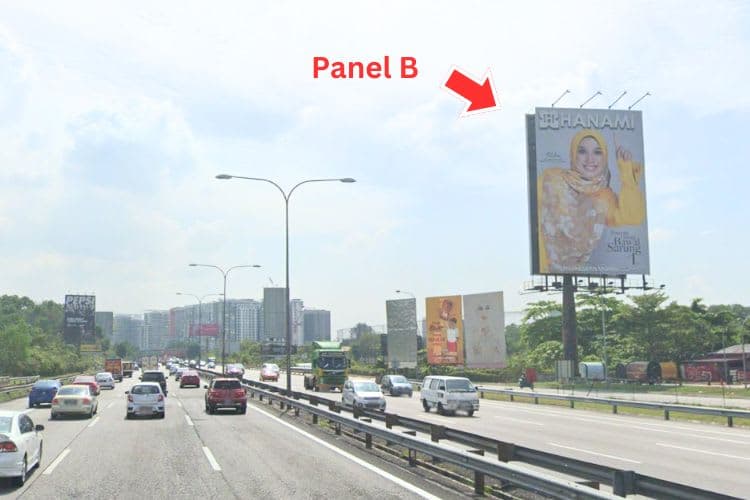 2 Sided Vertical Unipole Billboard at Federal Highway KM17.2, Shah Alam, Selangor (near Batu Tiga Federal Highway Shell Station)
