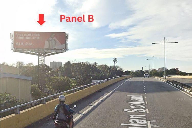 3 Sided Horizontal Unipole Billboard at Jalan Masjid Negeri / Jalan Air Itam / Jalan Scotland, Jelutong, Penang (on Wisma Pandu Puteri)