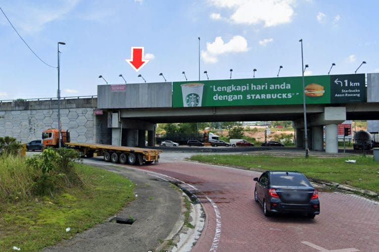 1 Panel Overhead Bridge Billboard at Plaza Tol Rawang Exit, Rawang, Selangor (after exit Plaza Tol Rawang)