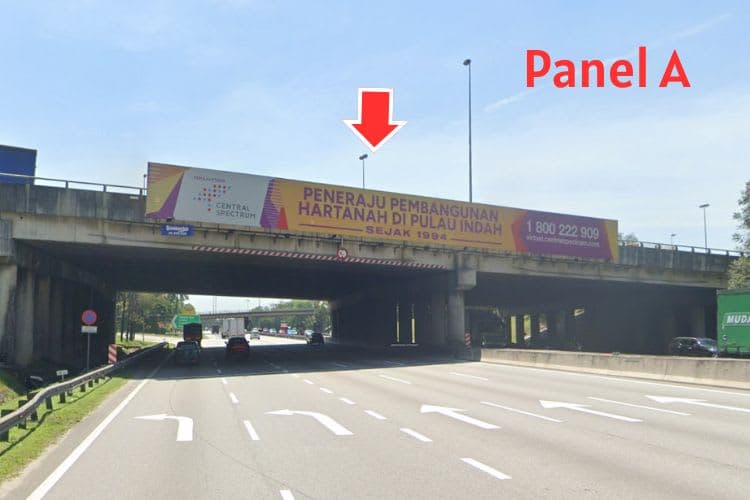 2 Sided Overhead Bridge Billboard at ELITE Highway KM5.2, Subang Jaya, Selangor (near Seafield Plaza Tol)