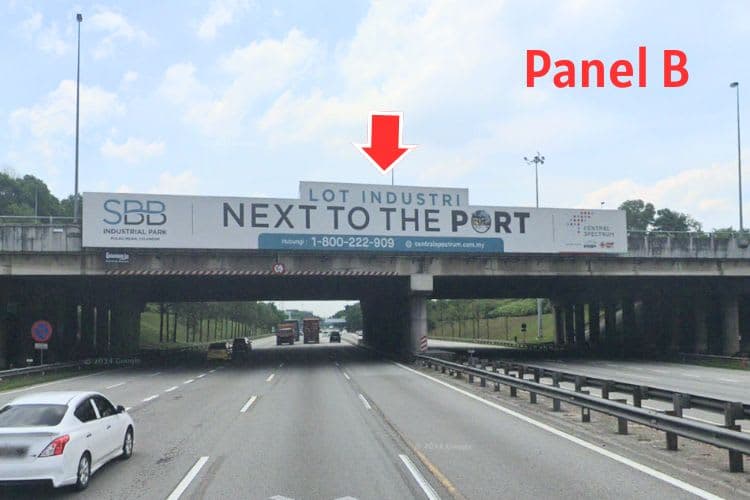 2 Sided Overhead Bridge Billboard at ELITE Highway KM5.2, Subang Jaya, Selangor (near Seafield Plaza Tol)
