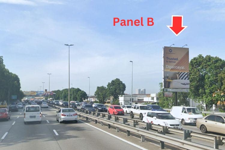 2 Sided Vertical Unipole Billboard at LDP KM26.3, Puchong, Selangor (at Taman Perindustrian Puchong Utama)
