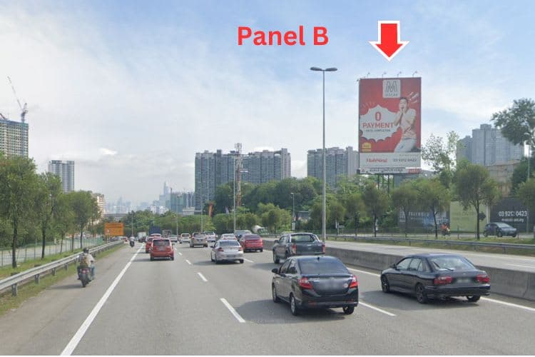 2 Sided Vertical Unipole Billboard at MEX Highway KM8.4, Kuala Lumpur (near NSK Trade City @ Kuchai Lama)