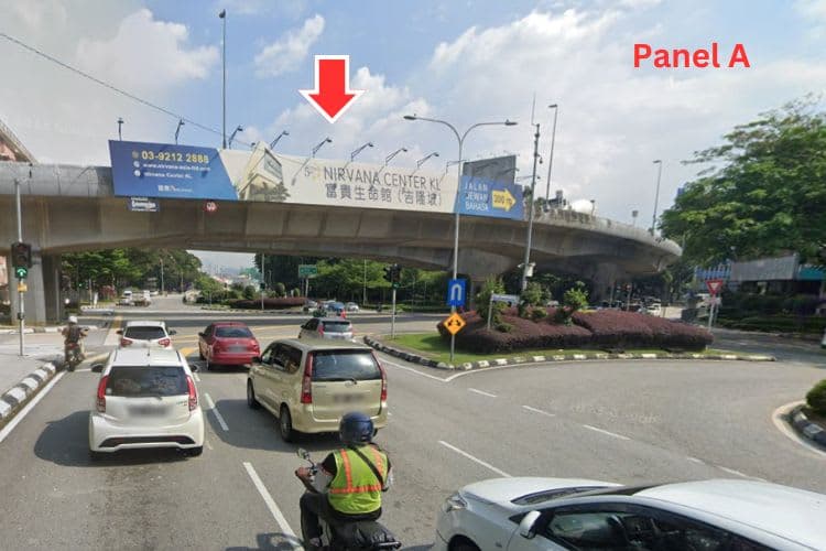 2 Sided Overhead Bridge Billboard at Jalan Maharajalela, Kuala Lumpur (near KL City Center)