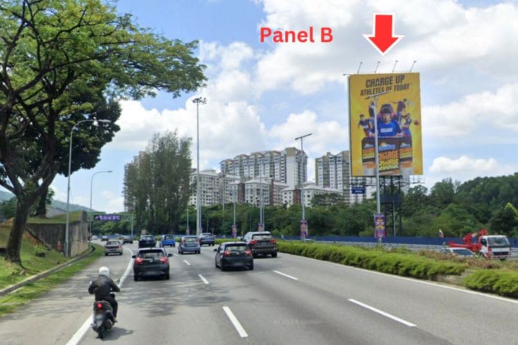 2 Sided Vertical Unipole Billboard at SALAK Highway, Petaling Jaya, Selangor