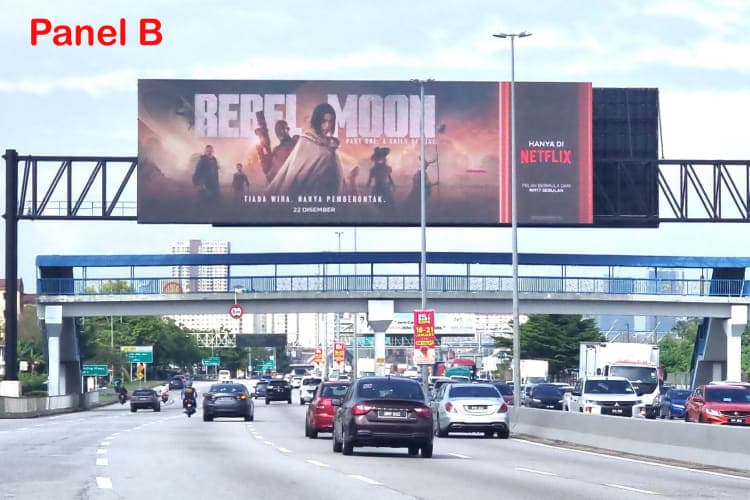2 Sided Digital Gantry Billboard at NPE Highway KM7.7, Petaling Jaya, Selangor