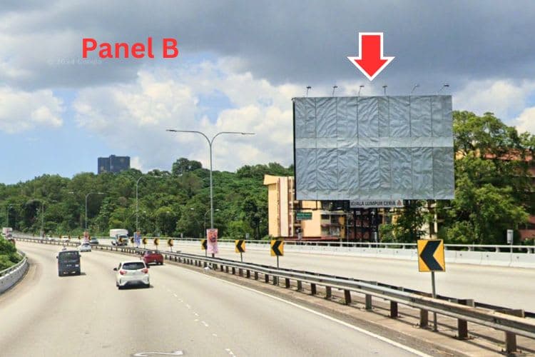 2 Sided Horizontal Unipole Billboard at Located at MRR2 Highway, Kuala Lumpur (near Taman Connaught)