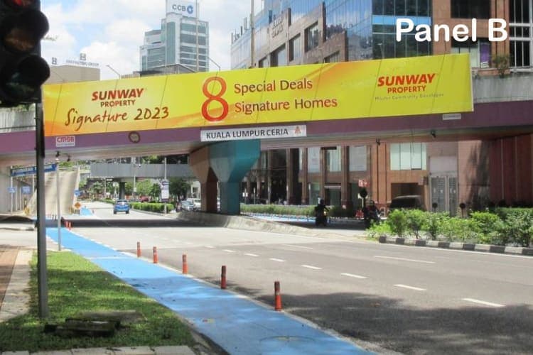 2 Sided Overhead Bridge Billboard at Jalan Raja Chulan, Bukit Bintang, Kuala Lumpur (near KL City Center)
