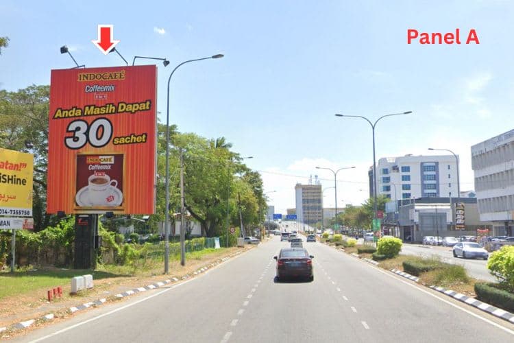 2 Sided Vertical Minipole Billboard at Darul Aman Highway / Jalan Teluk Wanjah, Alor Setar, Kedah (near Aman Central)