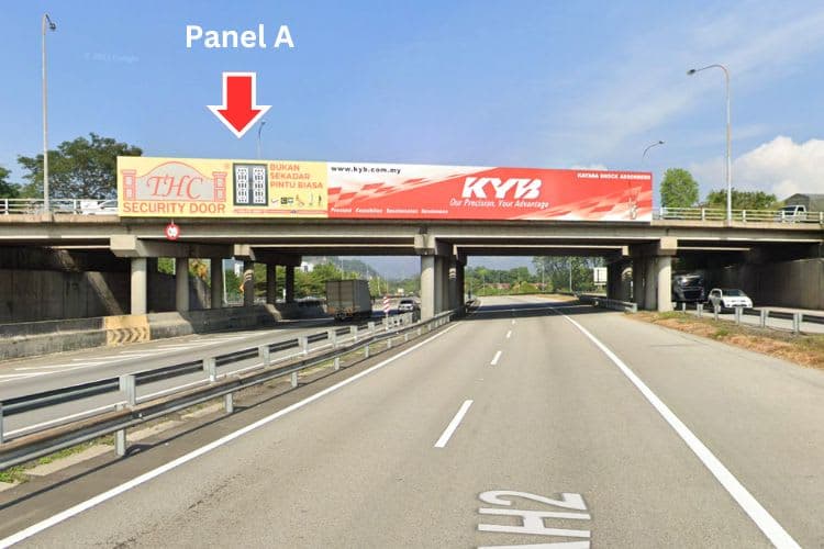 2 Panel Overhead Bridge Billboard at NSE Highway KM274.4, Ipoh, Perak