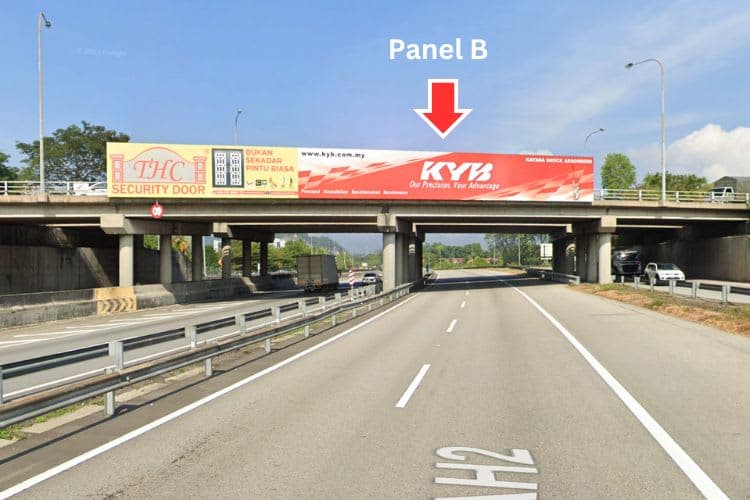 2 Panel Overhead Bridge Billboard at NSE Highway KM274.4, Ipoh, Perak