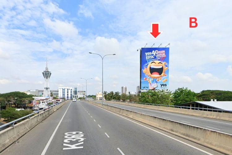2 Sided Unipole Billboard at Bulatan Telok Wanjah, Alor Setar, Kedah (interchange with Jalan Teluk Wanjah/Jalan Stadium)