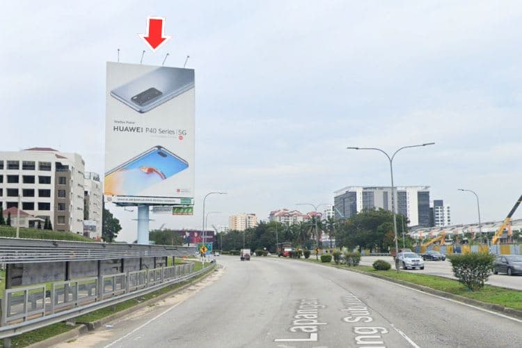 1 Sided Vertical Unipole Billboard at Jalan Lapangan Terbang Subang, Ara Damansara, Shah Alam, Selangor (beside MRT & LRT Ara Damansara)