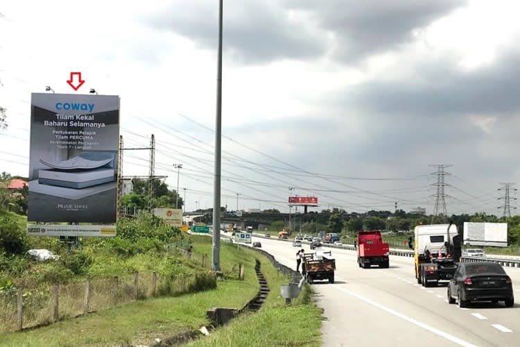 1 Sided Vertical Minipole Billboard at NKVE Bukit Raja / Setia Alam, Shah Alam, Selangor (to Klang)