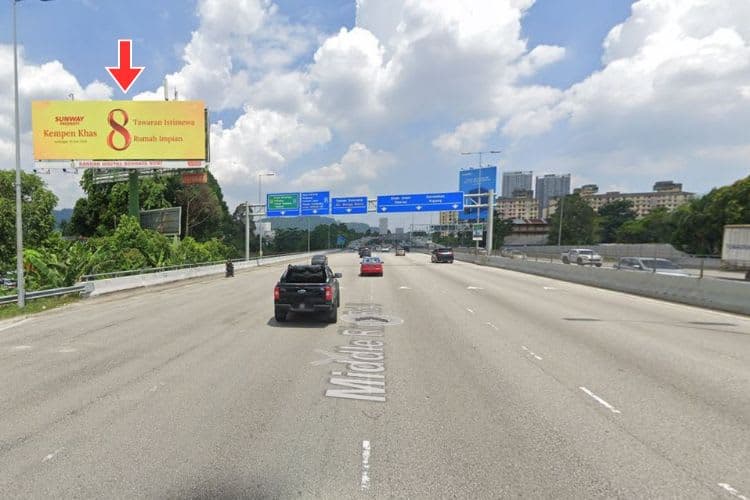 1 Sided Horizontal Unipole Billboard at MRR2 Pandan Indah / Cheras, Ampang, Selangor (to Pandan Perdana / Cheras)