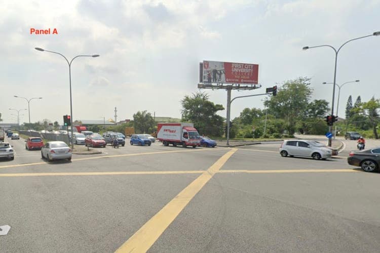 2 Sided Horizontal Unipole Billboard at Persiaran Raja Muda Musa / Jalan Petola, Klang, Selangor (Pandamaran - Port Klang)