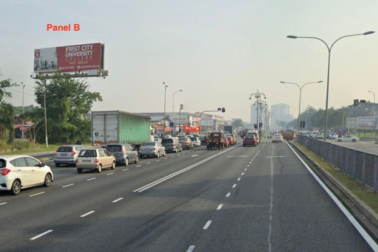 2 Sided Horizontal Unipole Billboard at Persiaran Raja Muda Musa / Jalan Petola, Klang, Selangor (Pandamaran - Port Klang)