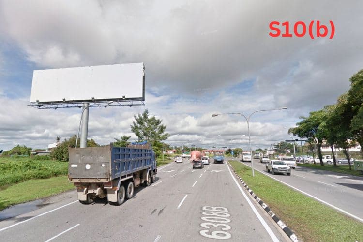 3 Sided Horizontal Unipole Billboard at Jalan Lanang Barat, Sibu, Sarawak (near Petronas Lanang Barat)