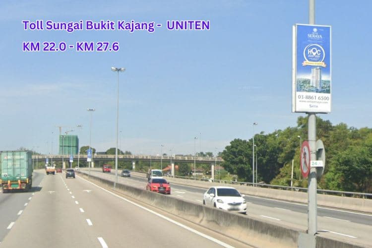 616 Panel Fixed Panel Street Bunting Billboard at Kajang-SILK Highway / Lebuhraya SILK, The Mines - Toll Sungai Long - Toll Bukit Kajang - UNITEN - UPM - Sungai Ramal - Exit Grand Saga, Selangor