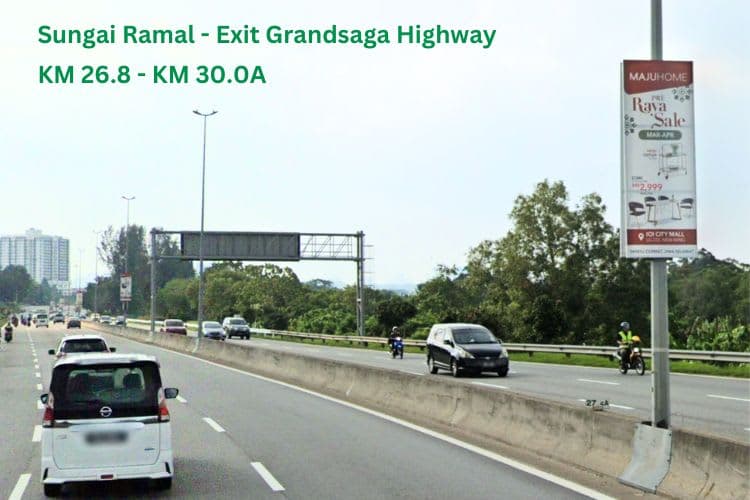 616 Panel Fixed Panel Street Bunting Billboard at Kajang-SILK Highway / Lebuhraya SILK, The Mines - Toll Sungai Long - Toll Bukit Kajang - UNITEN - UPM - Sungai Ramal - Exit Grand Saga, Selangor