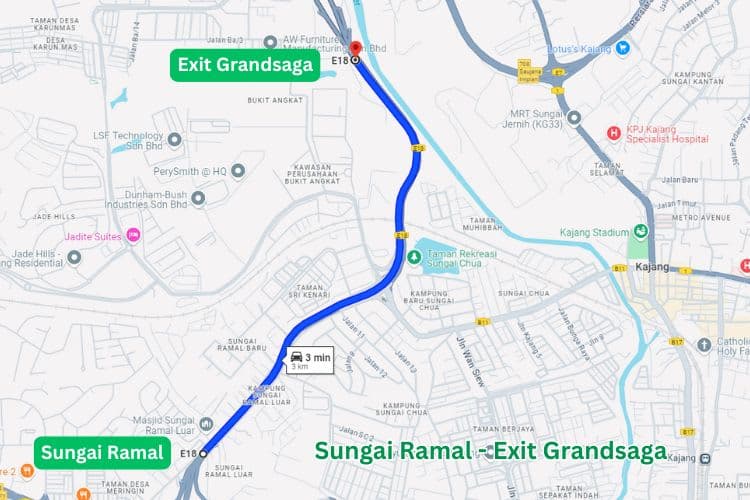 616 Panel Fixed Panel Street Bunting Billboard at Kajang-SILK Highway / Lebuhraya SILK, The Mines - Toll Sungai Long - Toll Bukit Kajang - UNITEN - UPM - Sungai Ramal - Exit Grand Saga, Selangor