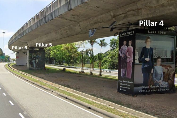 24 Sided Pillar Wrap Billboard at SILK Highway / B81 Persiaran Jaya, Bandar Baru Bangi, Selangor