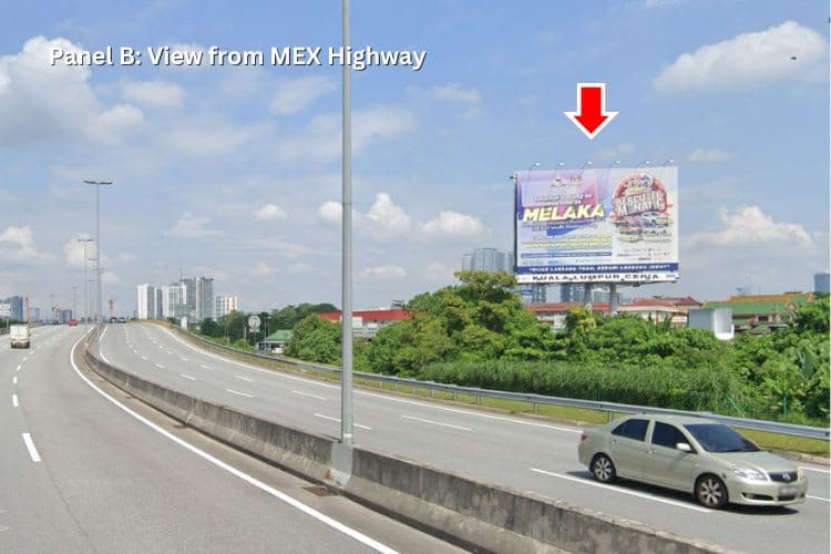 2 Sided Horizontal Twinpole Billboard at Sungai Besi Expressway / MEX, Salak South, Kuala Lumpur