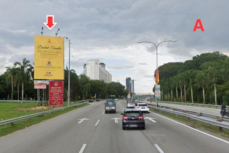 2 Sided Vertical Minipole Billboard at Federal Highway KM4.8, Klang, Selangor (near AEON Mall Bukit Raja)