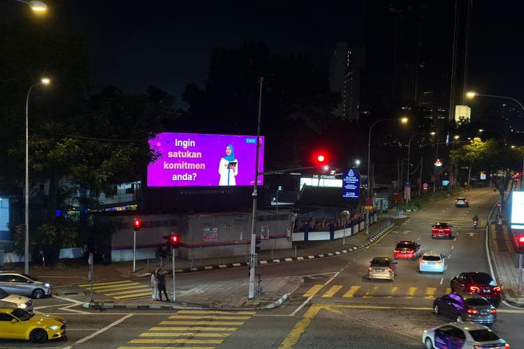 1 Panel Horizontal Digital Screen Billboard at Jalan Ampang, Kuala Lumpur