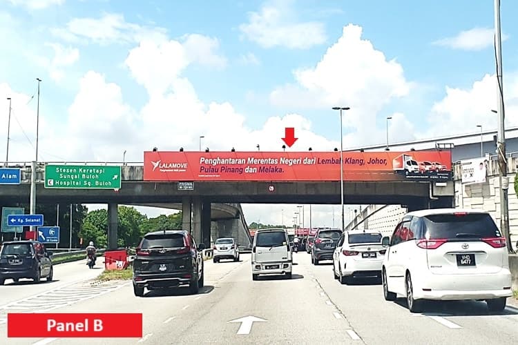 2 Sided Overhead Bridge Billboard at Jalan Kuala Selangor, Sungai Buloh, Selangor (beside KTM Sungai Buloh)