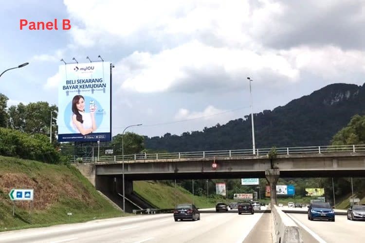 2 Sided Vertical Unipole Billboard at KL - Karak Expressway Gombak KM21.6, Batu Caves, Kuala Lumpur (near Plaza Tol Gombak)