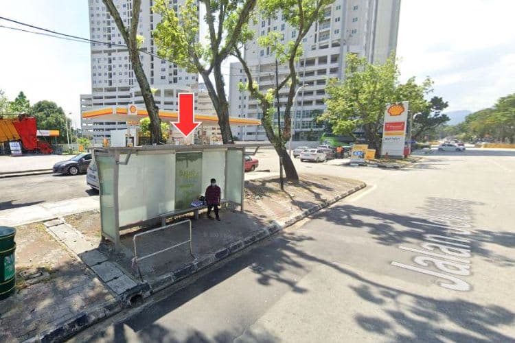 6 Panel Bus Shelter Billboard at Jalan Jelutong, Jelutong, Penang (4 panels, 2 side panels)
