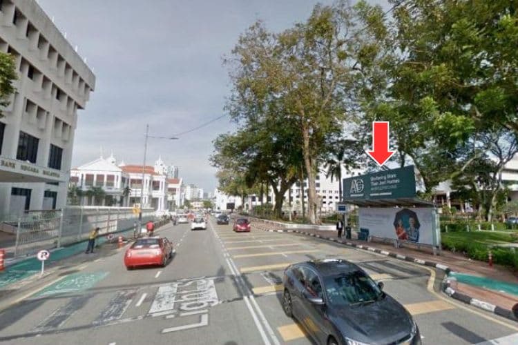 5 Panel Bus Shelter Billboard at Lebuh Light, Georgetown, Penang (5 panels)