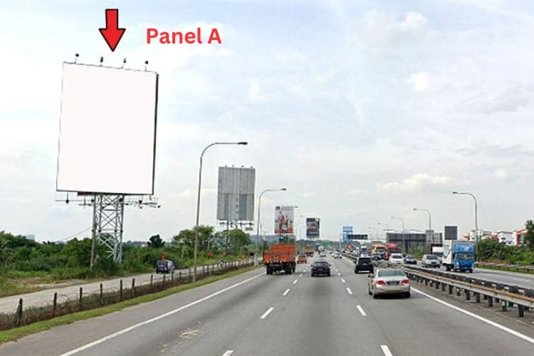 2 Sided Vertical Unipole Billboard at ELITE Highway KM15.2, Puchong, Selangor (near MAHSA University)