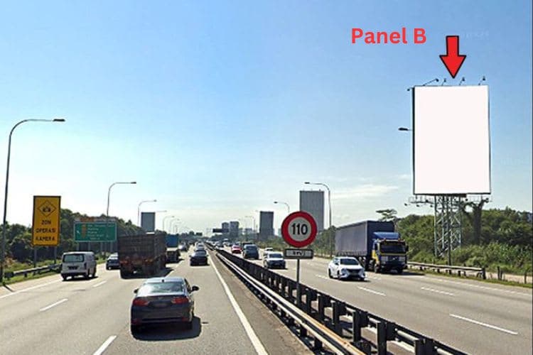 2 Sided Vertical Unipole Billboard at ELITE Highway KM15.2, Puchong, Selangor (near MAHSA University)