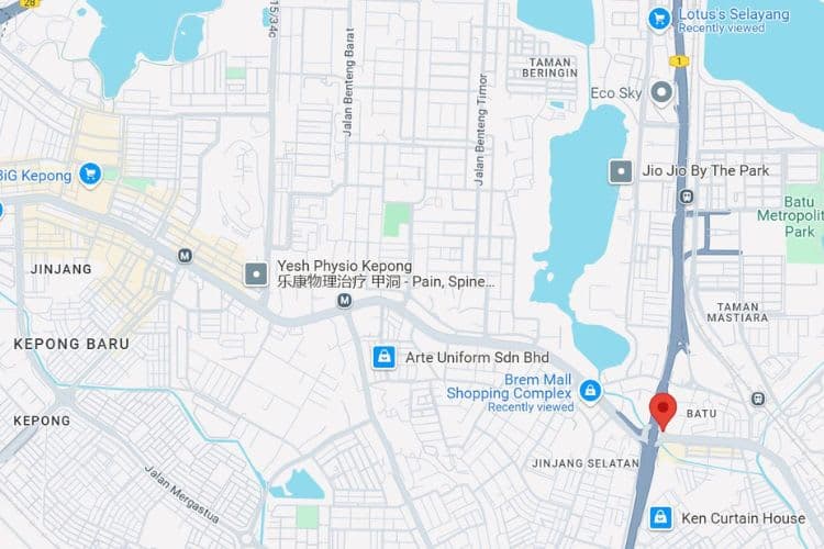 Map - Free Standing Billboard at Jalan Kuching / Jalan Sultan Azlan Shah, Kepong / Segambut, Kuala Lumpur (at Bulatan Kepong)