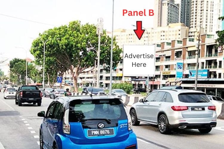 2 Sided Minipole Billboard at Jalan Tanjung Tokong, Tanjung Tokong, Penang (near Masjid Karwa)