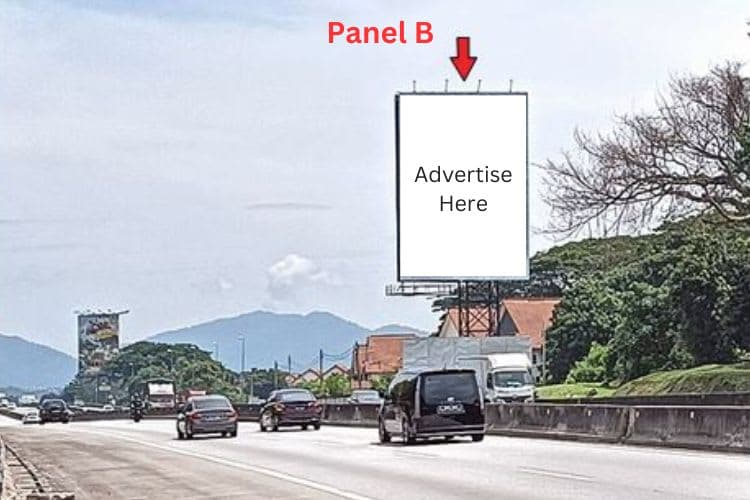 2 Sided Vertical Unipole Billboard at NSE Highway KM277.3, Ipoh, Perak