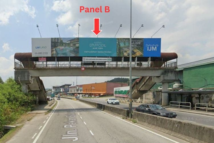 2 Sided Overhead Bridge Billboard at Jalan Pekan Subang, Shah Alam, Selangor (in front of Econsave Kampung Baru Subang)